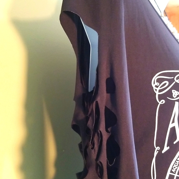 Womens Fancy Cube Long Sleeve Slit Shirt - Picture 7 of 11